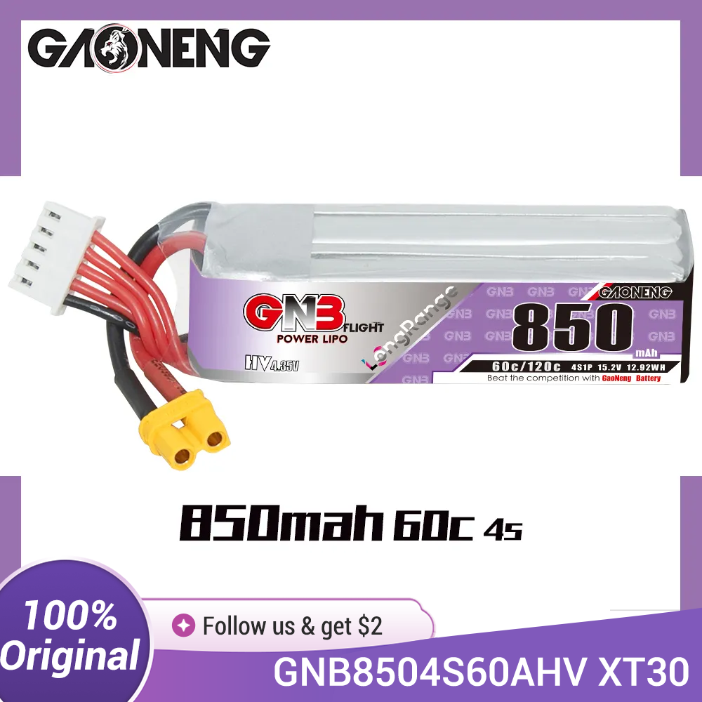 Drone Battery Li-Ion - Bateria GAONENG GNB LiPo 850mAh 4S