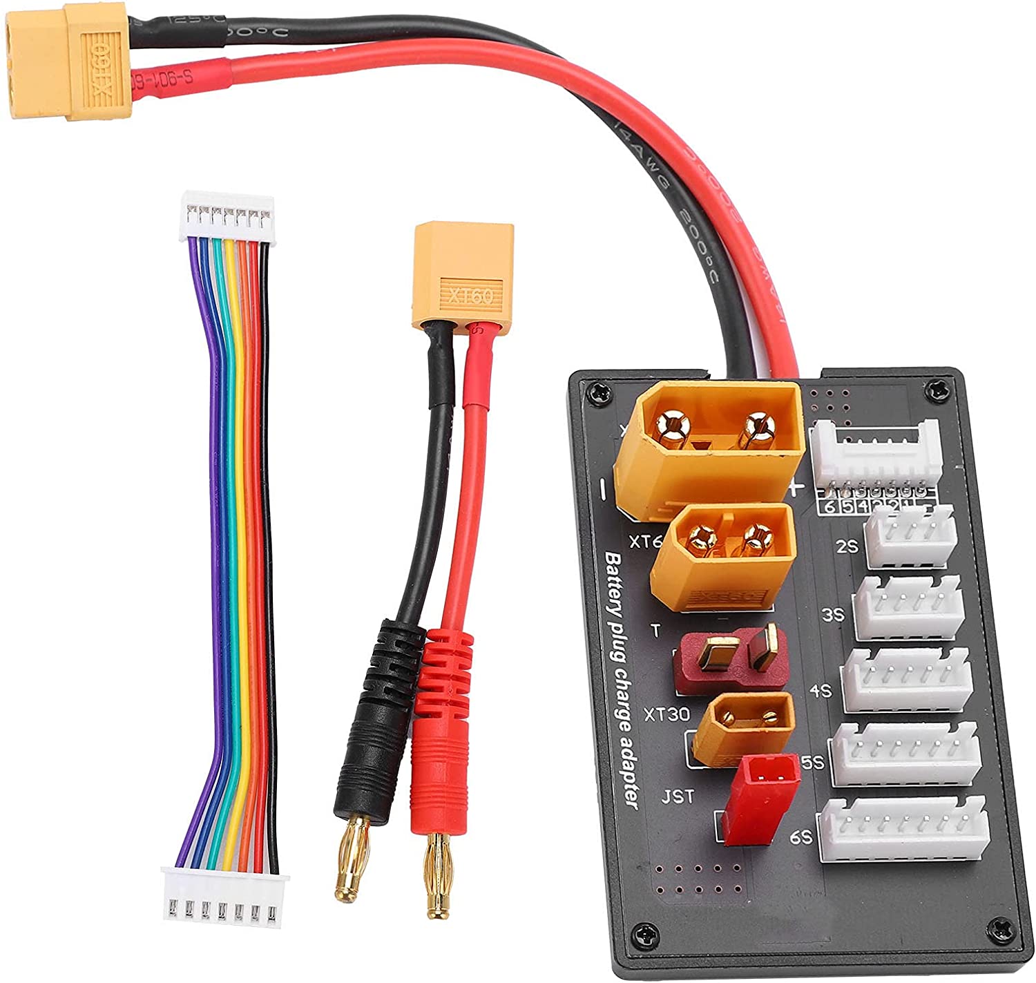 XT90 XT30 JST T Conector XT60  - Drone Battery Parallel Board avaliação e preço